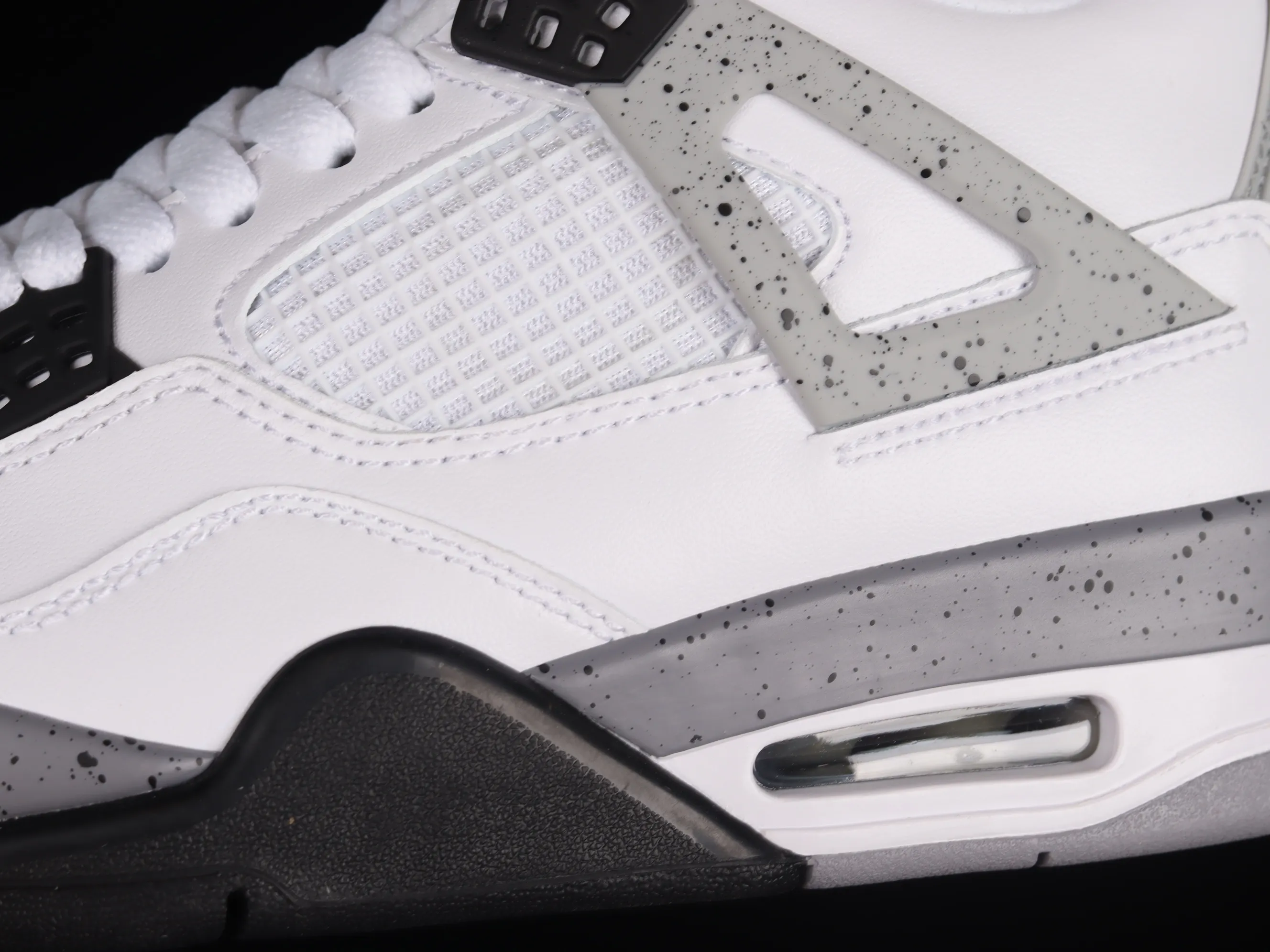 All categories Air Jordan Jordan series basketball shoes Air Jordan 4 X version Air Jordan 4 Retro "White Black" AJ4 Joe 4 white black cement 308497-103